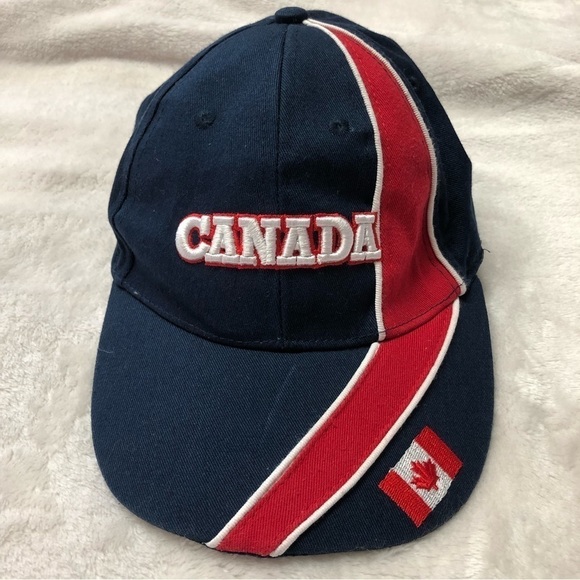 Canada Adjustable Ball Cap Navy, Red & White OS - Picture 1 of 5